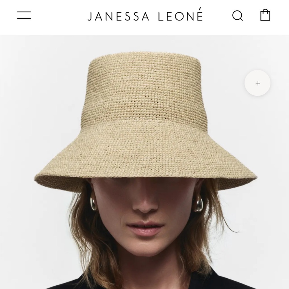 NWT Felix Natural Janessa Leone Tan Woven Raffia Hat - Picture 3 of 7